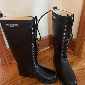 Ilse Jacobsen Tall Black Rainboots